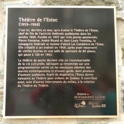 Theatre de l�Estoc Marker image. Click for full size.