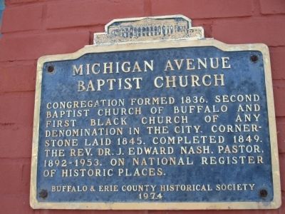 Michigan Avenue Baptist Church Marker image. Click for full size.
