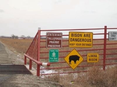 South Entrance to Tallgrass Prairie Preserve image. Click for full size.
