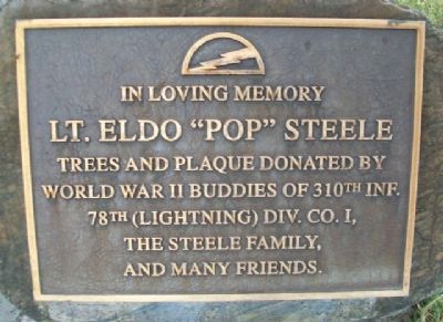 Lt. Eldo "Pop" Steele Marker image. Click for full size.