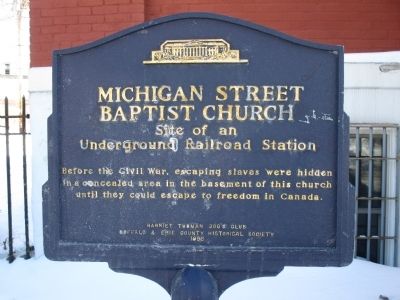 Michigan Street Baptist Church Marker image. Click for full size.