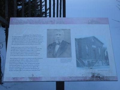 Michigan Street Baptist Church Marker. Click for full size. Michigan Street Baptist Church Marker image. Click for full size.