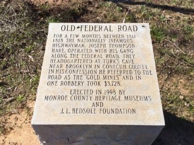 Old Federal Road Marker. Click for full size. Old Federal Road Marker image. Click for full size.