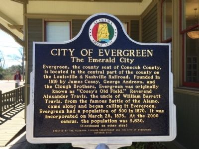 City of Evergreen Marker (Side 1) image. Click for full size.