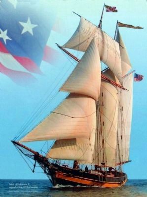 The Pride of Baltimore II,<br>reproduction 1812 schooner image. Click for full size.