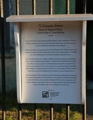 United Order of Tents Building Marker. Click for full size. United Order of Tents Building Marker image. Click for full size.