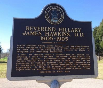 Reverend Hillary James Hawkins, D.D. Marker (Side 1). Click for full size. Reverend Hillary James Hawkins, D.D. Marker (Side 1) image. Click for full size.