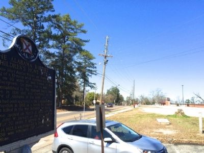 View of marker looking north on Main Street. image. Click for full size.