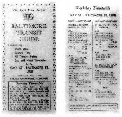 Route 15 Overlea Timetable. image. Click for full size.