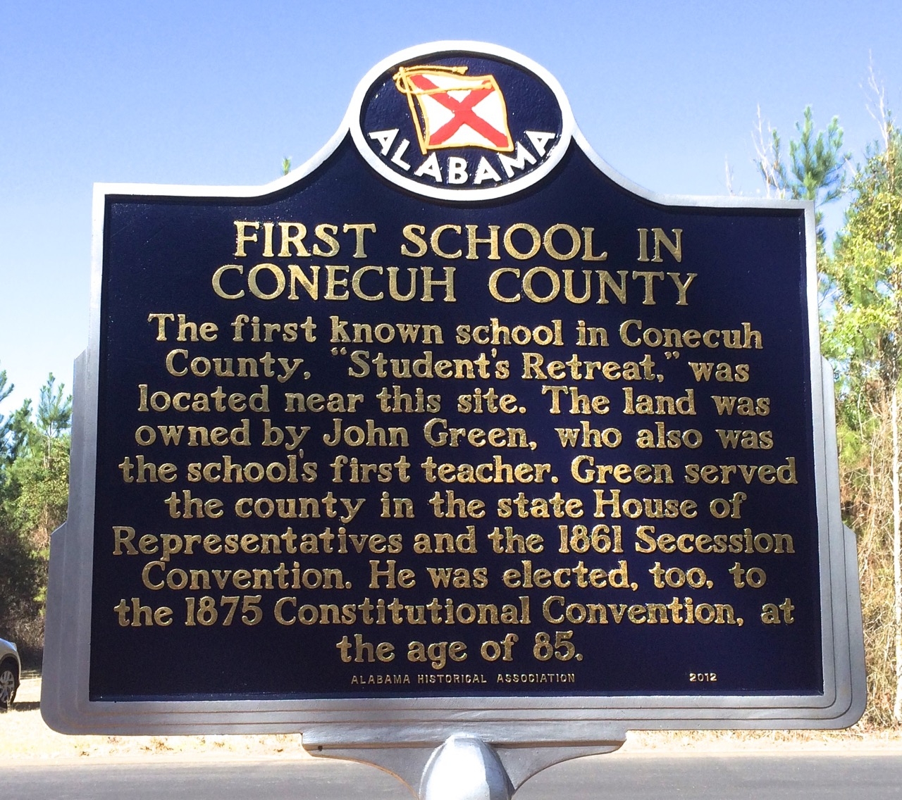 Photo First School in Conecuh County Marker