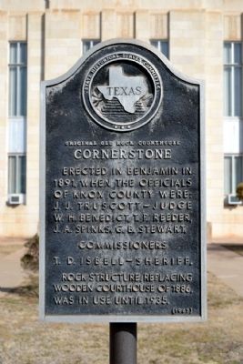 Original Old Rock Courthouse Cornerstone Marker image. Click for full size.