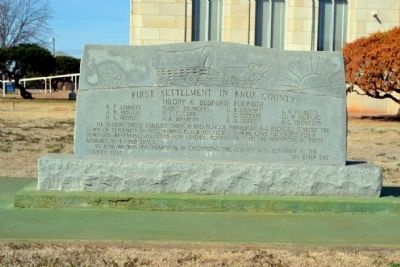 First Settlement in Knox County Marker. Click for full size. First Settlement in Knox County Marker image. Click for full size.