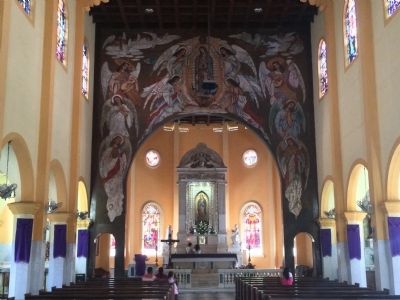 Interior of the Ceiba de Guadalupe Church image. Click for full size.