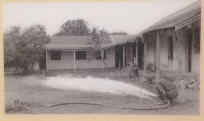 Las Flores Adobe prior to its restoration image. Click for full size.
