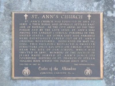 St. Ann's Church Marker. Click for full size. St. Ann's Church Marker image. Click for full size.