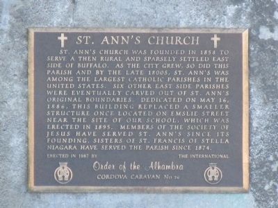 St. Ann's Church Marker image. Click for full size.
