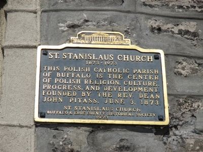 St. Stanislaus Church Marker. Click for full size. St. Stanislaus Church Marker image. Click for full size.