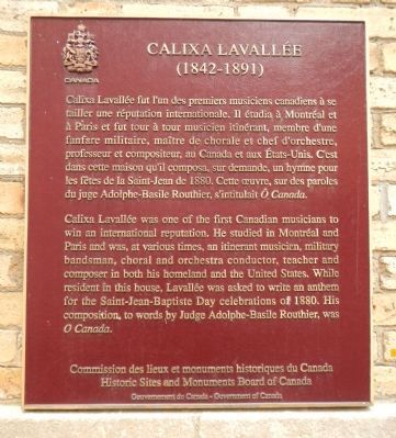 Calixa Lavalle Marker image. Click for full size.
