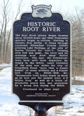 Historic Root River Marker image. Click for full size.