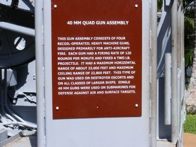 40 MM Quad Gun Assembly Marker image. Click for full size.