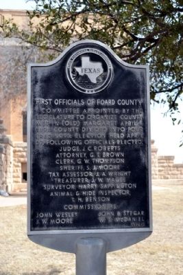 First Officials of Foard County Marker image. Click for full size.