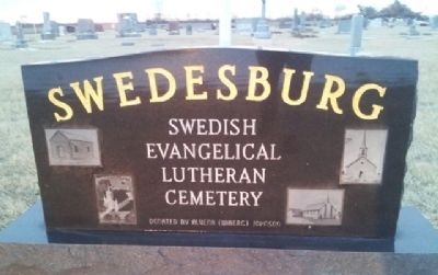 Swedesburg Swedish Evangelical First Lutheran Church Cemetery Marker. Click for full size. Swedesburg Swedish Evangelical First Lutheran Church Cemetery Marker image. Click for full size.