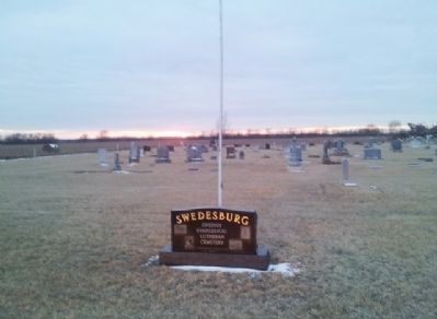 Swedesburg Swedish Evangelical First Lutheran Church Cemetery and Marker image. Click for full size.