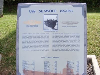 USS Seawolf (SS-197) Marker. Click for full size. USS Seawolf (SS-197) Marker image. Click for full size.