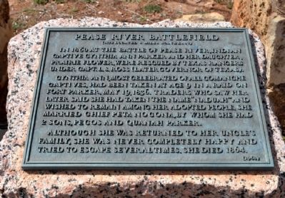 Pease River Battlefield Marker image. Click for full size.