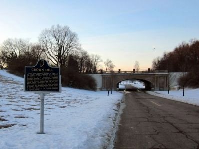 Crown Hill Marker (facing south) image. Click for full size.