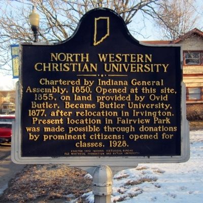 North Western Christian University Marker image. Click for full size.