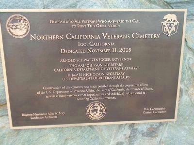 Igo State & National Cemetery Dedication image. Click for full size.