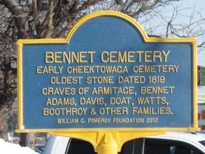 Bennet Cemetery Marker. Click for full size. Bennet Cemetery Marker image. Click for full size.