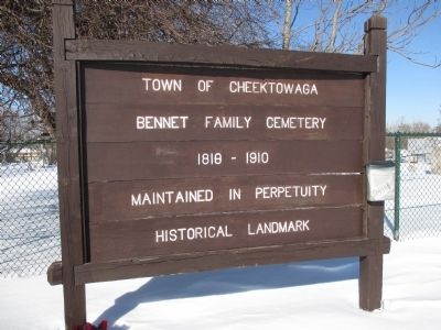 Bennet Cemetery Sign image. Click for full size.