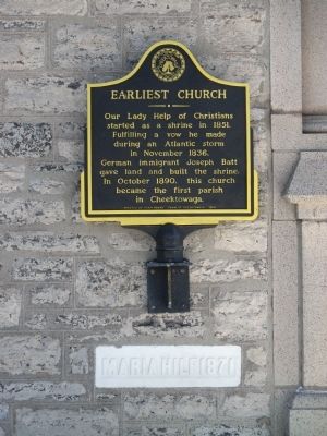 Earliest Church Marker. Click for full size. Earliest Church Marker image. Click for full size.