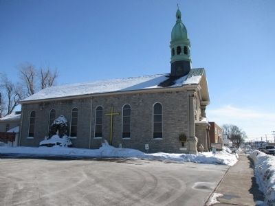 Earliest Church Marker and North Side of Chapel. Click for full size. Earliest Church Marker and North Side of Chapel image. Click for full size.