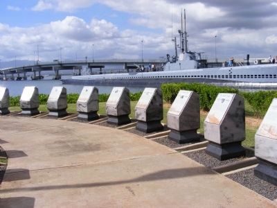 USS Tang (SS-306) Marker is one of the markers in the photo. image. Click for full size.