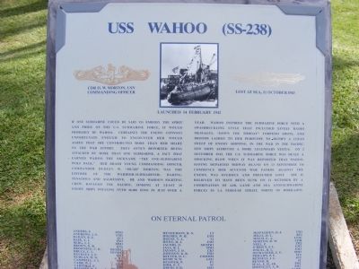 USS Wahoo (SS-238) Marker image. Click for full size.