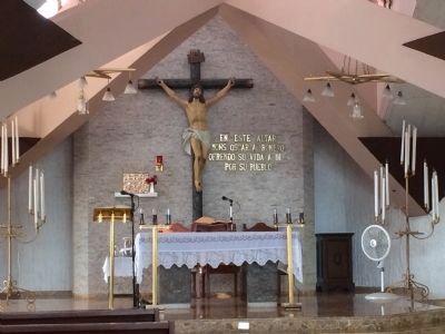 Altar of the Capilla Divina Providencia where Romero was murdered.. Click for full size. Altar of the Capilla Divina Providencia where Romero was murdered. image. Click for full size.