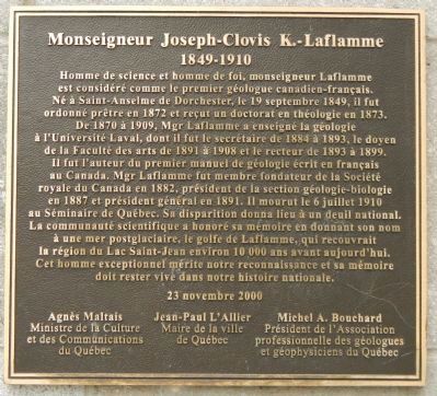 Monseigneur Joseph-Clovis K.-Laflamme Marker image. Click for full size.