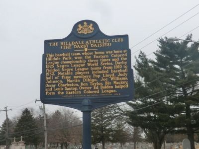 The Hilldale Athletic Club Marker. Click for full size. The Hilldale Athletic Club Marker image. Click for full size.