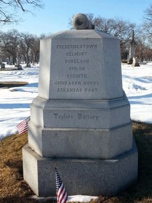 Co. B. 1st Reg. Ill. L't Artillery. Monument. Click for full size. Co. B. 1st Reg. Ill. L't Artillery. Monument image. Click for full size.
