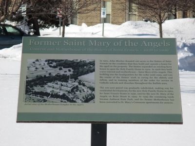 Former Saint Mary of the Angels Marker. Click for full size. Former Saint Mary of the Angels Marker image. Click for full size.