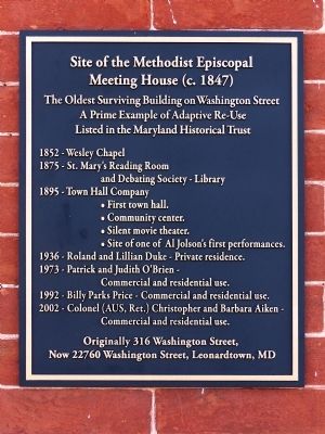 Site of the Methodist Episcopal Meeting House (c.1847) Marker. Click for full size. Site of the Methodist Episcopal Meeting House (c.1847) Marker image. Click for full size.