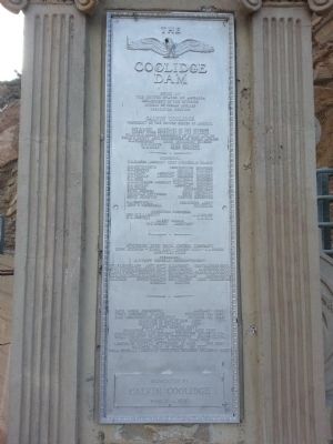 The Coolidge Dam Marker image. Click for full size.
