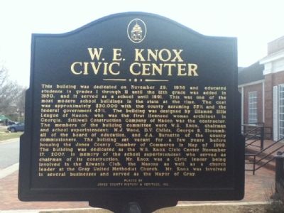 W. E. Knox Civic Center Marker image. Click for full size.