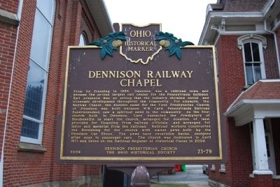 Dennison Railway Chapel Marker. Click for full size. Dennison Railway Chapel Marker image. Click for full size.
