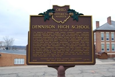 Dennison High School Marker Reverse image. Click for full size.