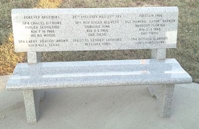 Lt Charles Garrison Veterans Memorial 27th Infantry Regiment Bench image. Click for full size.