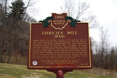 Uhrich's Mill 1806 Marker image. Click for full size.